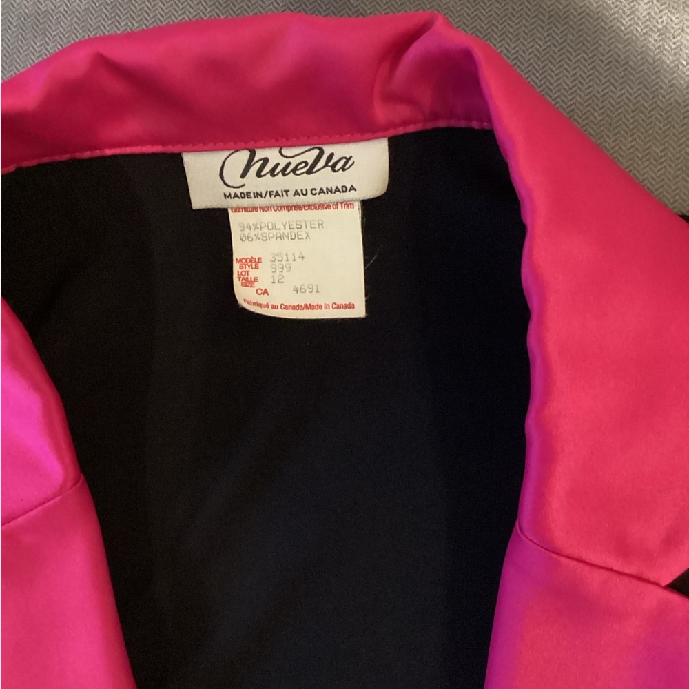 Chic Black and Pink Wrap Blouse with Notched Collar - Picture 5 of 5